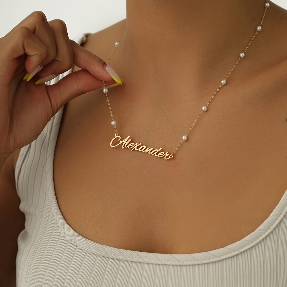 Women's Custom Golden Creative Special Name Necklace